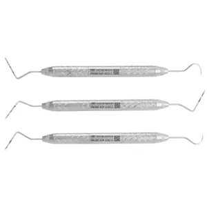 3-piece periodontal diagnostic probe and dental explorer set full view